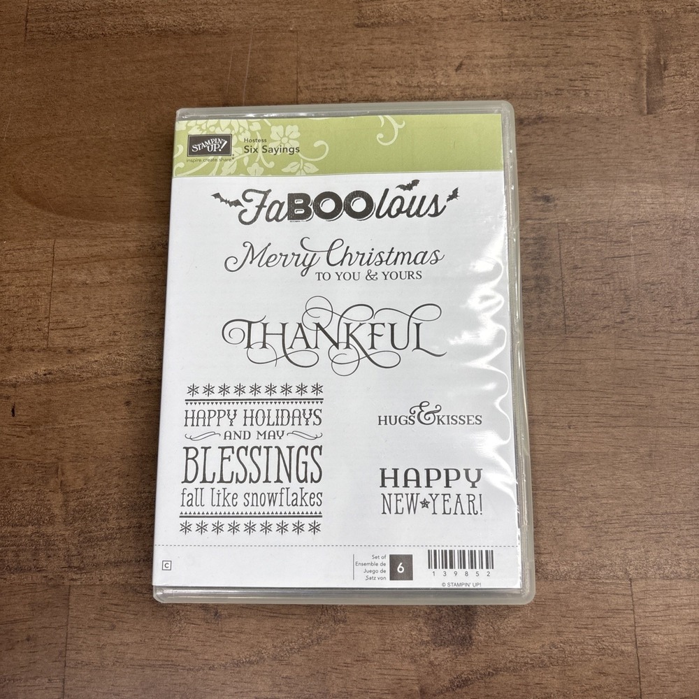 Stampin' Up! Six Sayings Stamp Set Holiday Phrases 139852